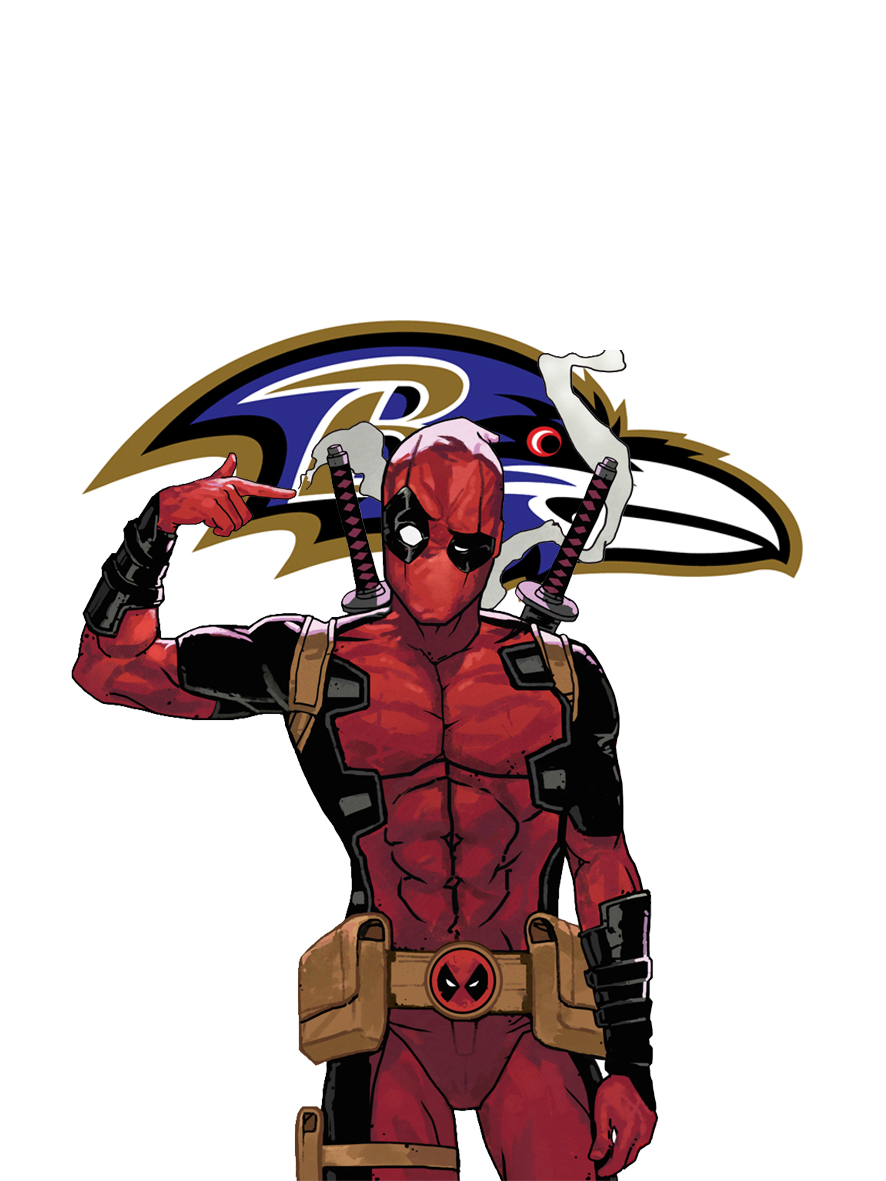 Baltimore Ravens Deadpool Logo vinyl decal